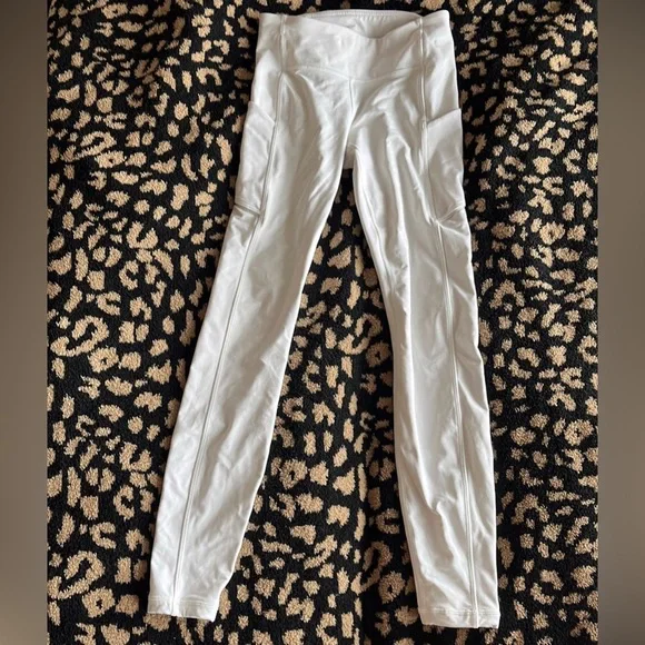 white lululemon leggings size 4 - Picture 1 of 5